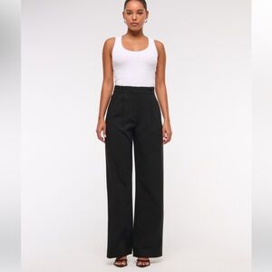 Abercrombie & Fitch Black Sloan Tailored Wide-Leg Pants 30 Long